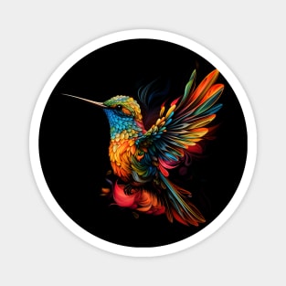 Neon Hummingbird #2 Magnet